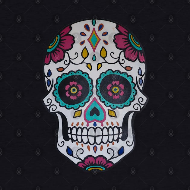 Colorful Sugar Skull by The Convergence Enigma